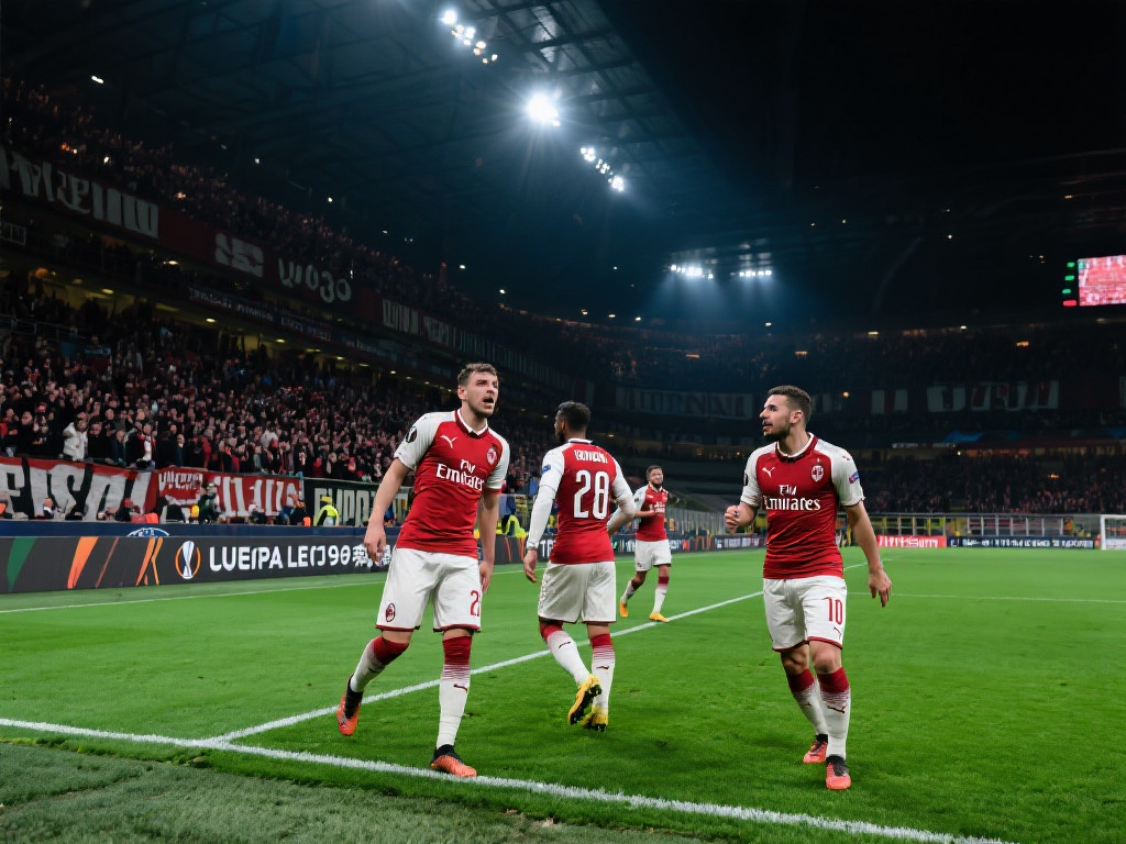 以2019年欧联杯的一场比赛为例，AC米兰在主场迎