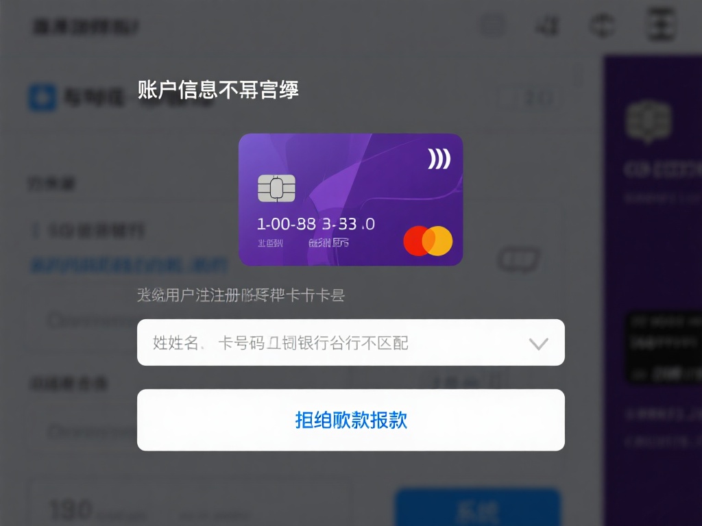 账户信息不完整：如果用户在注册或绑定银行卡时填写的