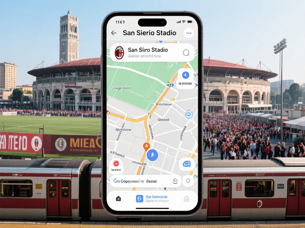 为了更直观地帮助你找到米兰体育场，我们建议使用谷歌
