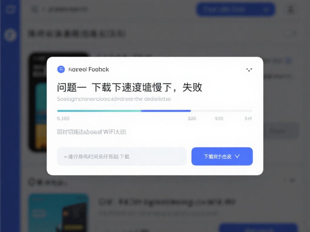 问题一：下载速度慢或失败
有时候由于网络波动或服